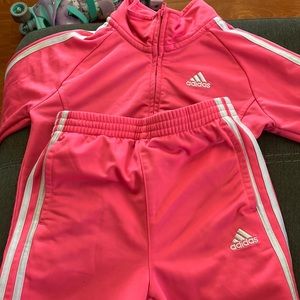 Pink adidas sweatsuit